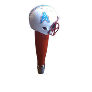 NFL Houston Oilers Beer Tap Handle Throwback Football Helmet Kegerator Wood